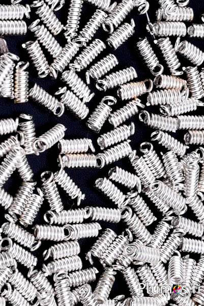 Ressorts métalliques - long. 10 mm - argenté 
